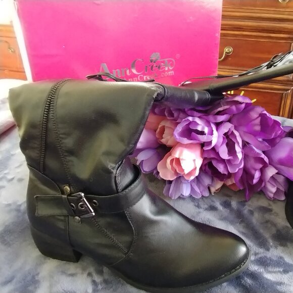 BNIB ANN CREEKELIAS KNEE HIGH BLOCK HEEL BOOT-9.5--237 - Picture 1 of 9